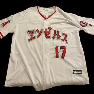 Shohei Ohtani LA Angels jerseyNWT full Japanese/Kanji XL Majestic Official Merch